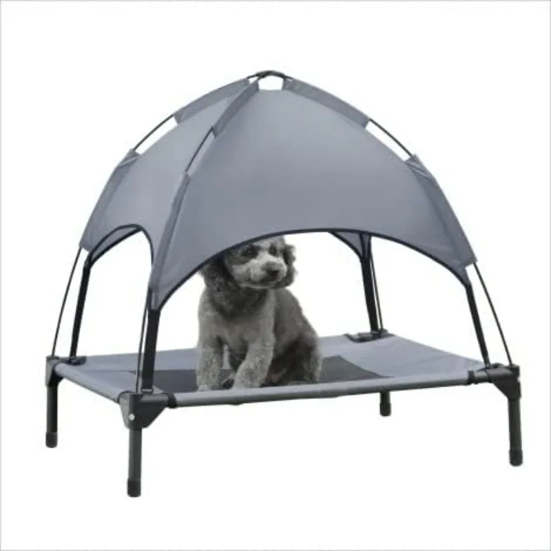 30 Inch Elevated Dog Cot With Detachable Shade Canopy Outdoor Raised Pet Bed for Small Dogs - AliExpress 15