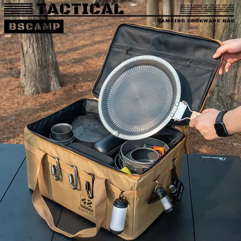 30L/42L/56L Insulated Waterproof Tactical Camping Bag Foldable Outdoor Picnic Tableware Storage Box Large Capacity Field Cookwar - AliExpress 18 - Image 2