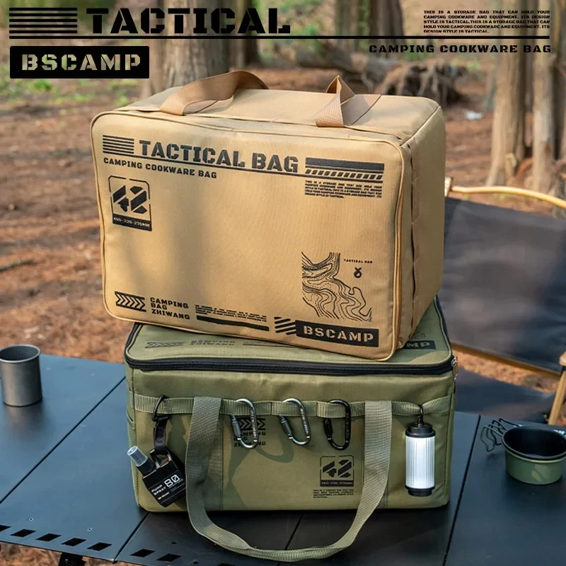 30L/42L/56L Insulated Waterproof Tactical Camping Bag Foldable Outdoor Picnic Tableware Storage Box Large Capacity Field Cookwar - AliExpress 18 - Image 4