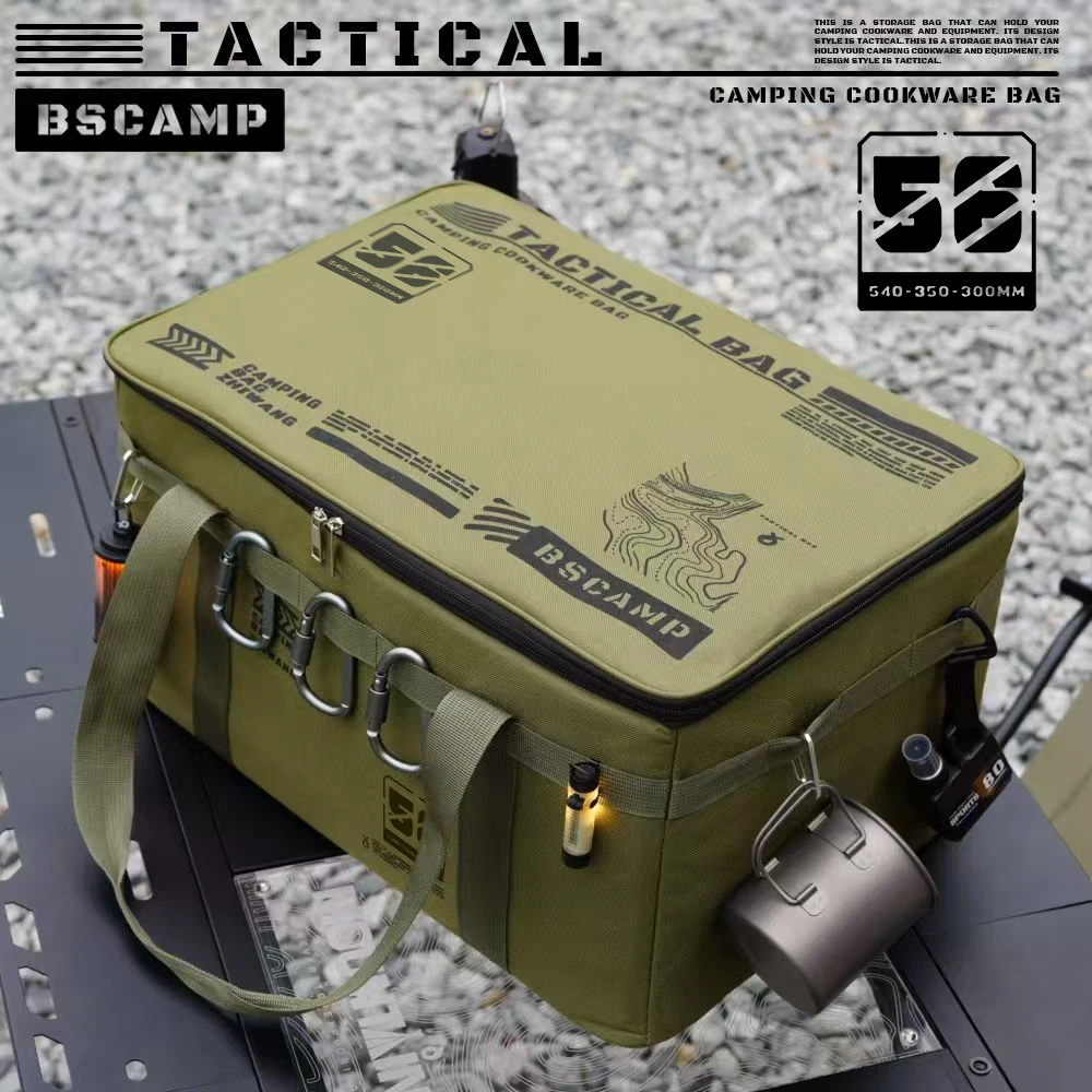 30L/42L/56L Insulated Waterproof Tactical Camping Bag Foldable Outdoor Picnic Tableware Storage Box Large Capacity Field Cookwar - AliExpress 18