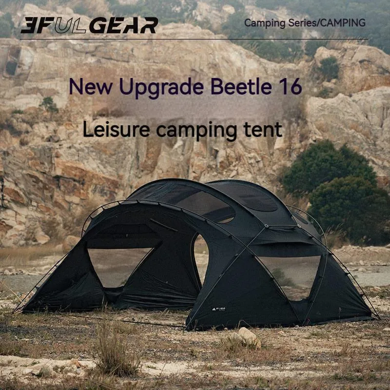 3FUL GEAR 2.0 Beetle 16 Dome Tent 70D Nylon Spherical Tent Breathable Large Space Tunnel Tent With Chimney Mouth Camping Hiking - AliExpress 18 - Image 2