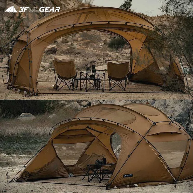 3FUL GEAR 2.0 Beetle 16 Dome Tent 70D Nylon Spherical Tent Breathable Large Space Tunnel Tent With Chimney Mouth Camping Hiking - AliExpress 18 - Image 4