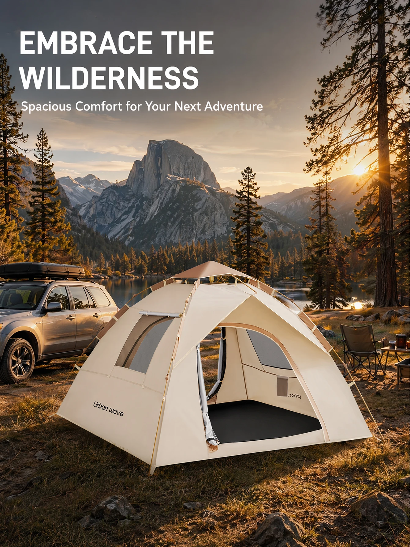 Automatic Pop-up Camping Tent, Windproof, Sunproof, and Waterproof, Suitable for Park Camping Trips, Wilderness Hiking and Adventure, Beach Family Vacations, Portable and Foldable, the Perfect Holiday Gift. - AliExpress 18 - Image 4