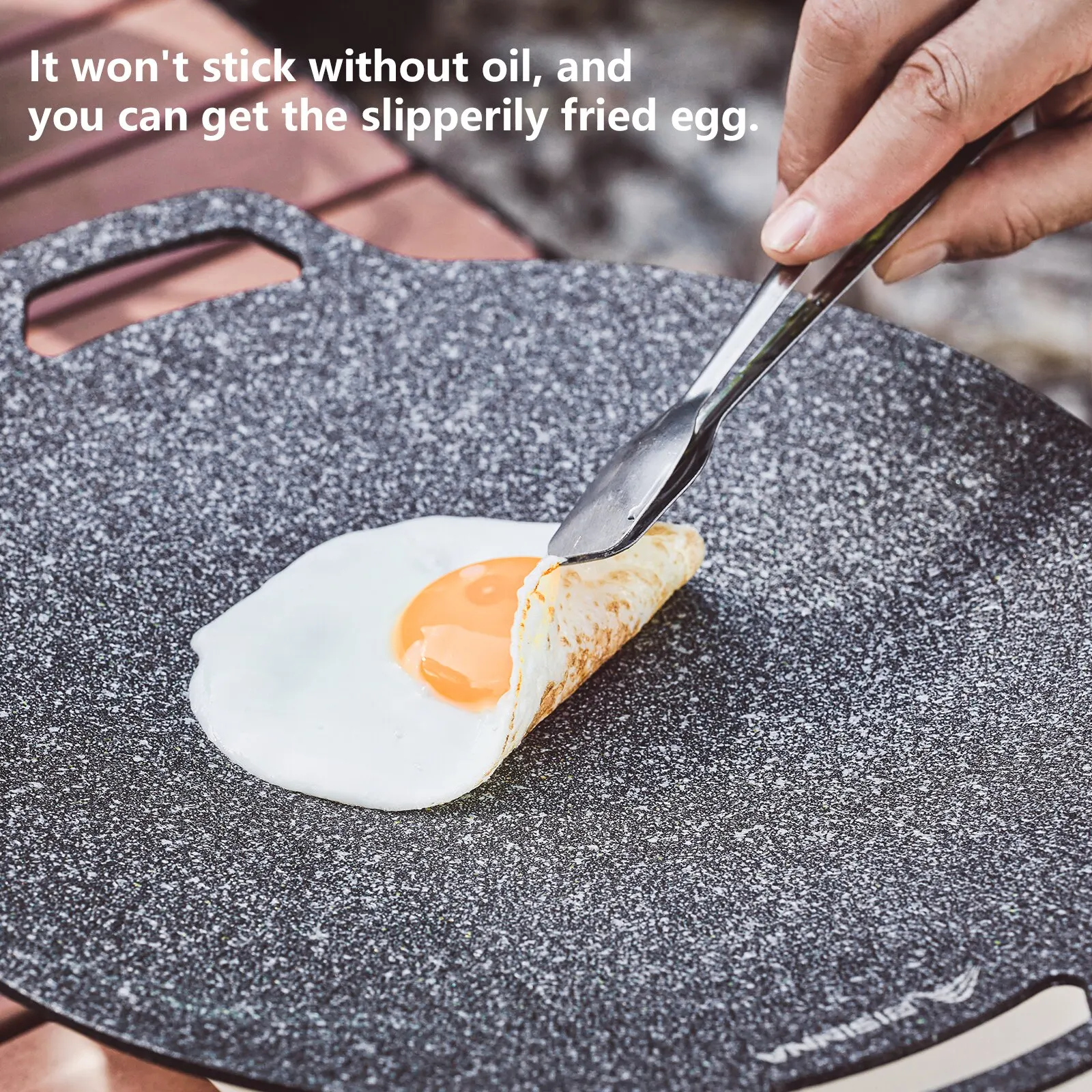 BISINNA 30CM Outdoor BBQ Grill Pan Non Stick Stovetop Baking Tray Korean Roastig Grill Plate Camping Equipment - AliExpress 18 - Image 3