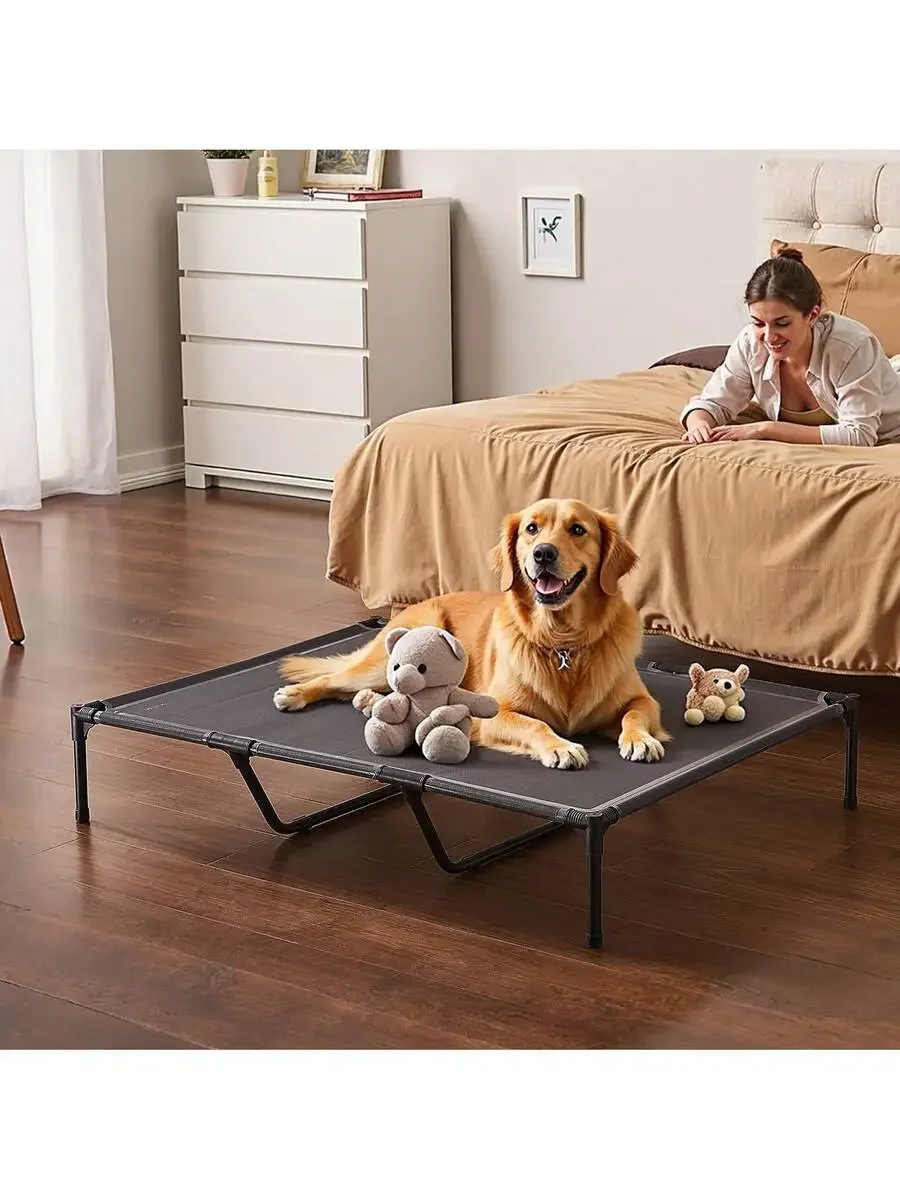 Elevated Dog Bed For Large Dogs, Portable Raised Dog Cot With Steel Metal Frame And Breathable Teslin Mesh, Indoor & Outdoor - AliExpress 15 - Image 5