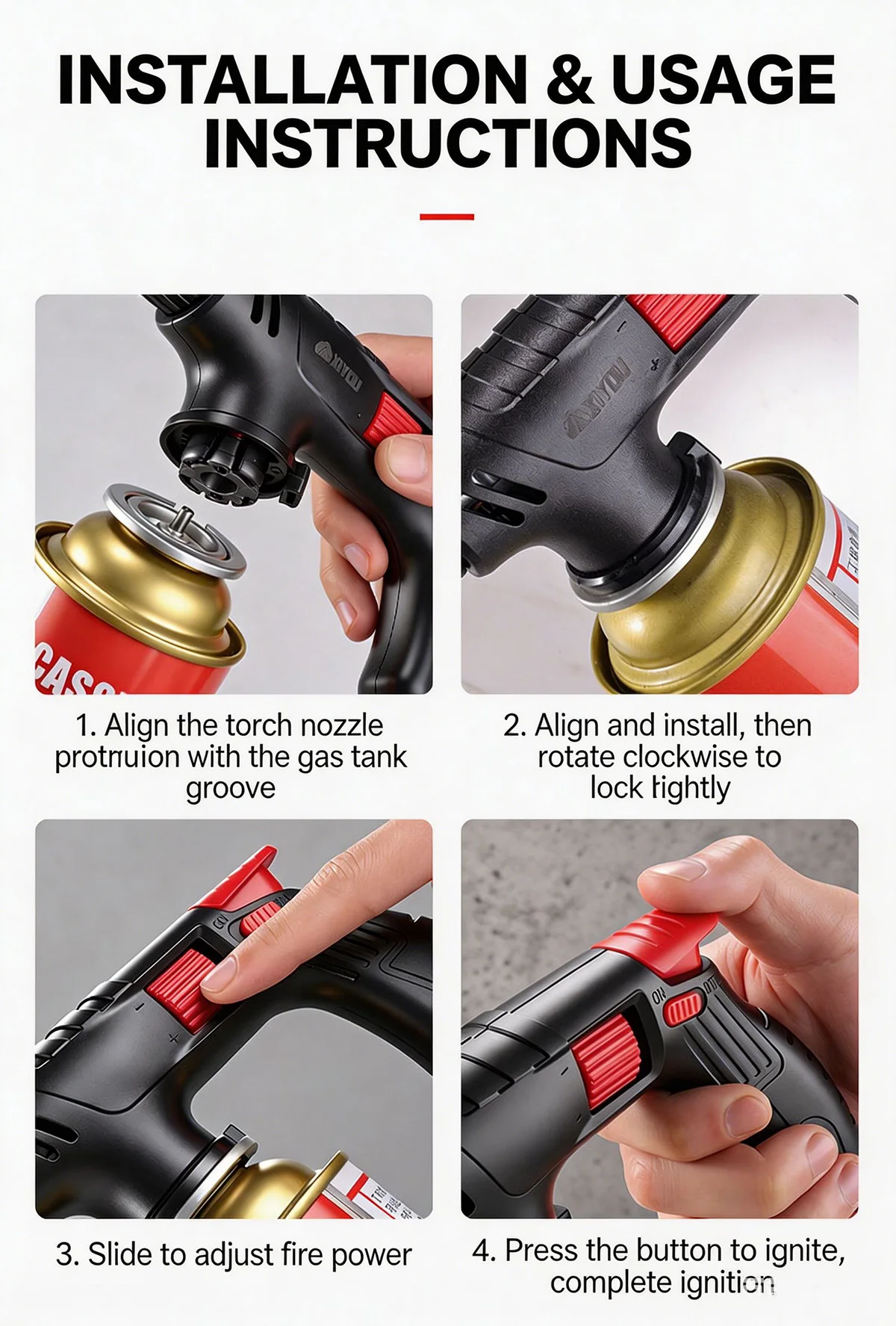 Extended Butane Torch Long Tube Gas Blow Torch For Outdoor Camping BBQ Soldering Welding Kitchen Cooking Hand Tool - AliExpress 18 - Image 6