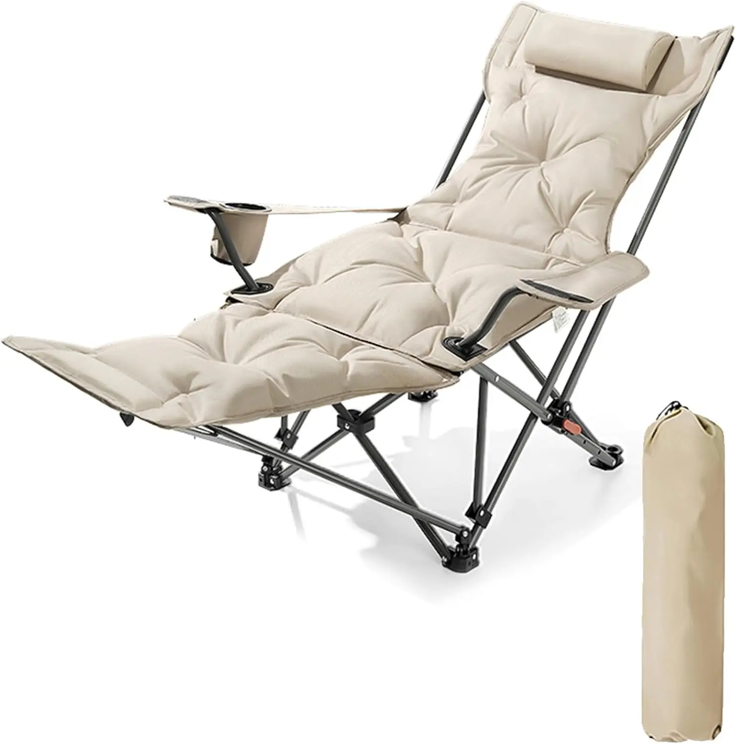 Folding Camping Chair with Armrests, Portable Outdoor Lawn Chair with Detachable Headrest Lightweight Fishing Chair for Picnic - AliExpress 1503