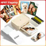 HPRT CP4100 Thermal Photo Printer 4x6 inch Bluetooth Wireless Desktop Instant Picture Printer With 20 Sheets Paper & Ribbon