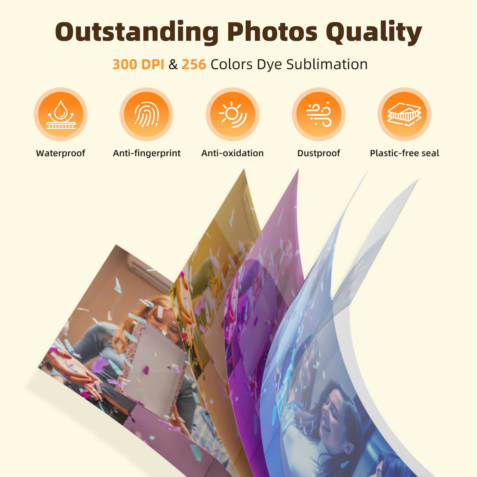 HPRT CP4100 Thermal Photo Printer 4x6 inch Bluetooth Wireless Desktop Instant Picture Printer With 20 Sheets Paper & Ribbon - Image 4