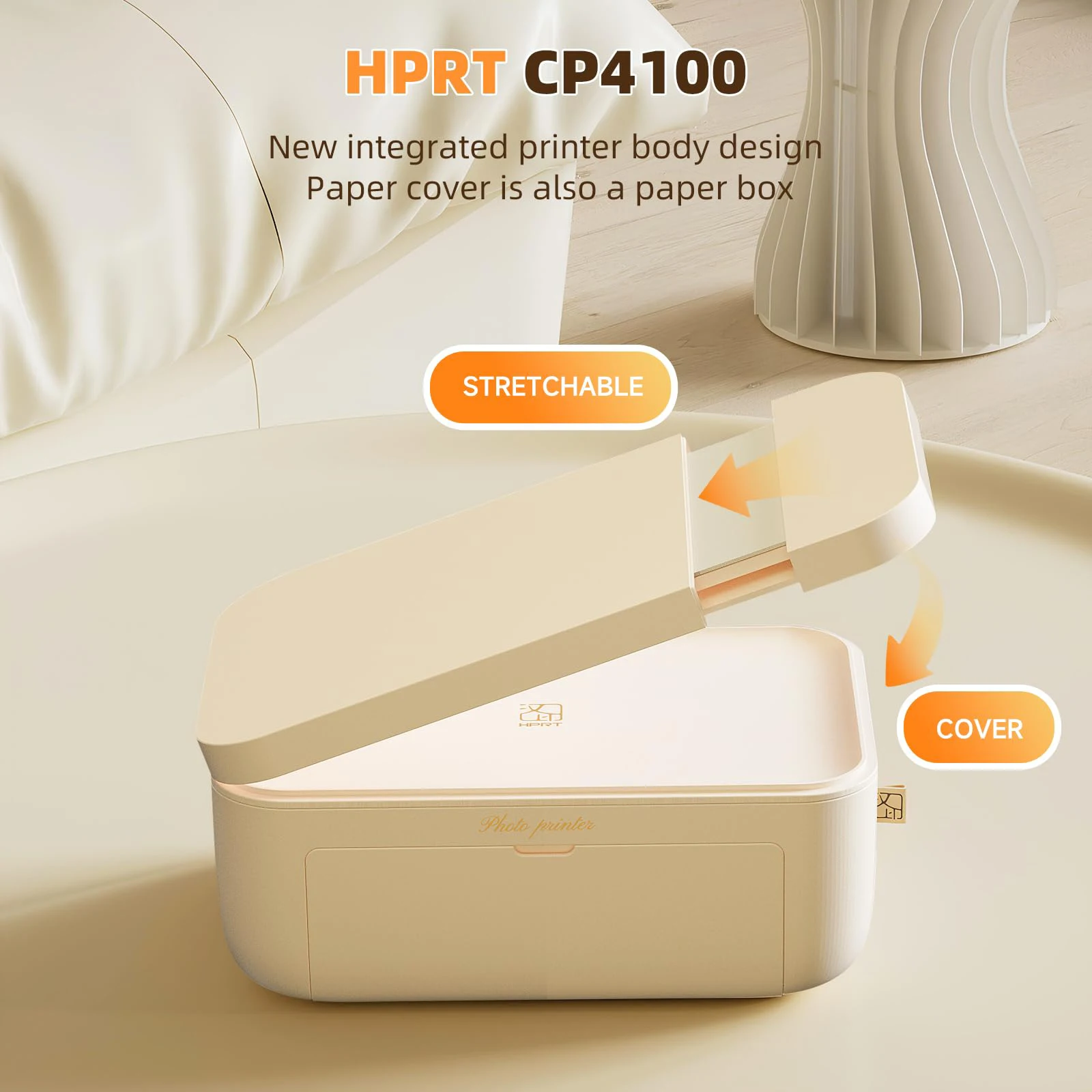 HPRT CP4100 Thermal Photo Printer 4x6 inch Bluetooth Wireless Desktop Instant Picture Printer With 20 Sheets Paper & Ribbon - Image 5