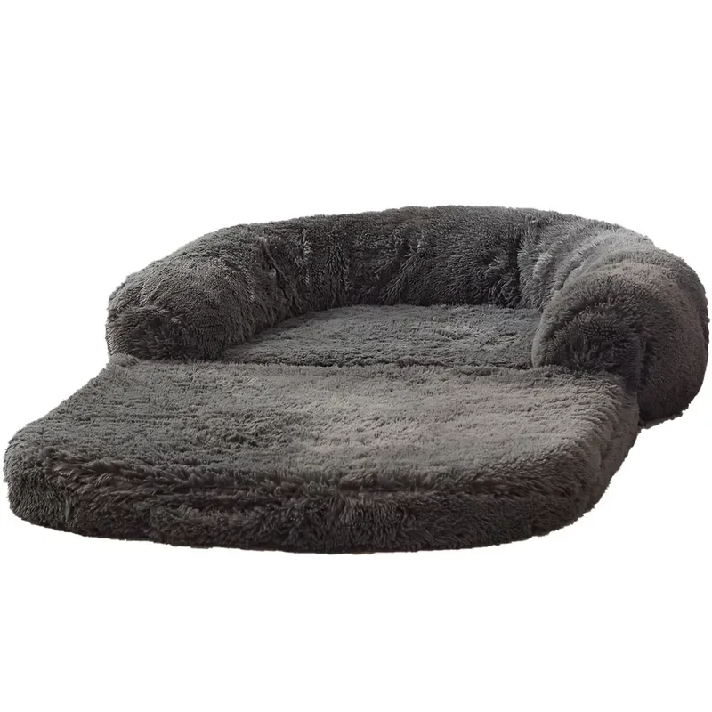 In Stock Luxury Human Dog & Cat Pet Bed Long Plush Memory Foam Removable Washable Two-Way Use All Seasons Semi-Closed Warm - AliExpress 15 - Image 6