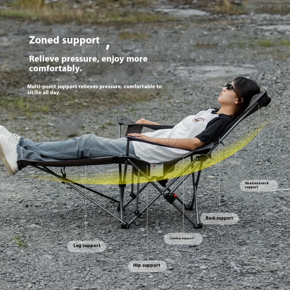 MOUNTAINHIKER 600D Oxford Cloth Folding Chair - Portable Outdoor Camping Chair and Beach Chair, 4 Adjustable Loungers - AliExpress 18 - Image 4