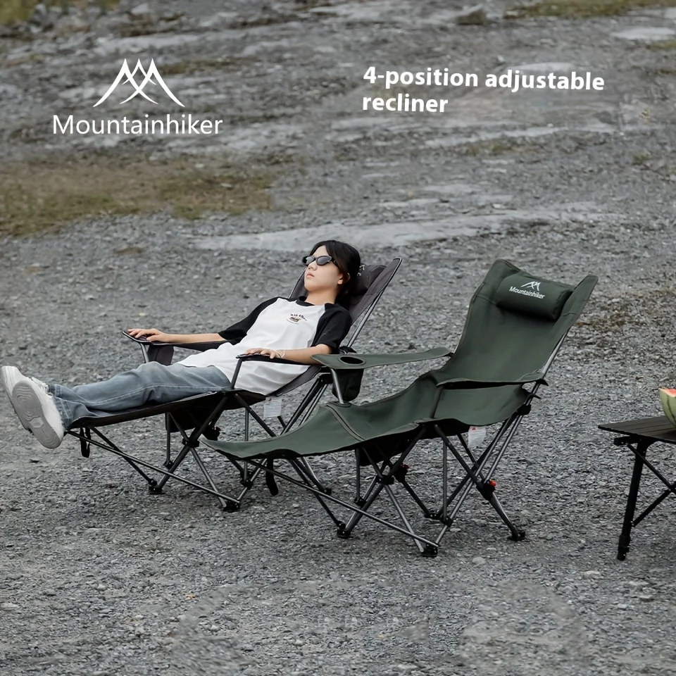 MOUNTAINHIKER 600D Oxford Cloth Folding Chair - Portable Outdoor Camping Chair and Beach Chair, 4 Adjustable Loungers - AliExpress 18