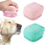 Pet Dog Cat Silicone Soft Massage Bath Brush Scrubber Shampoo Dispenser - AliExpress 15