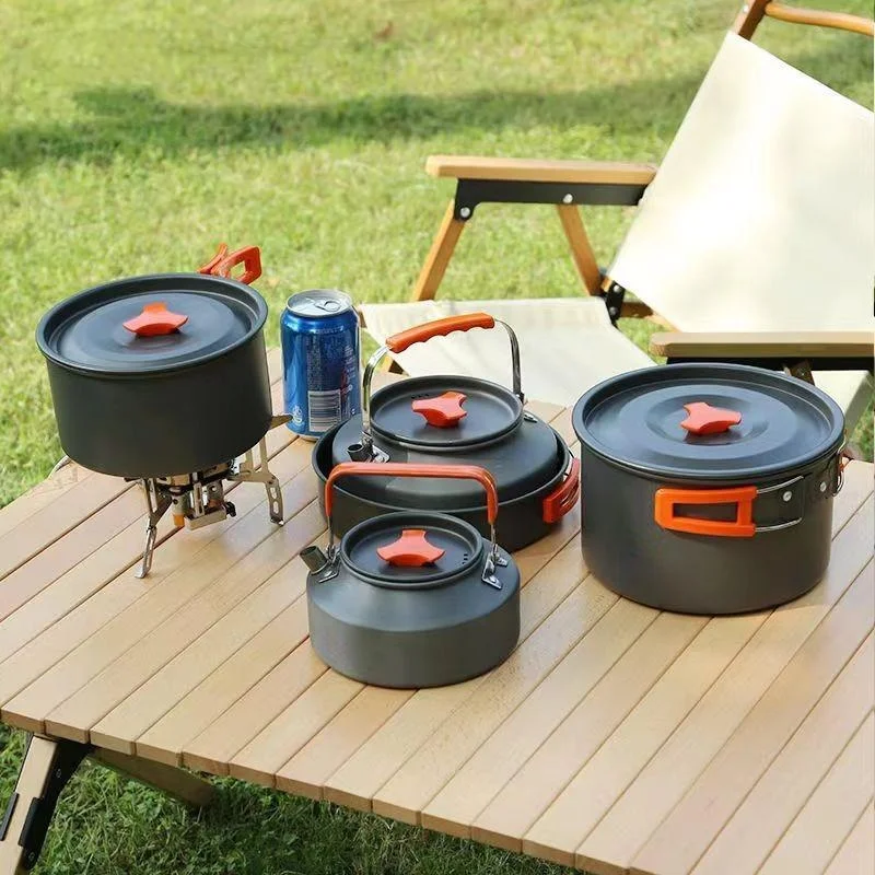 Portable Aluminum Camping Cookware Kit Lightweight Outdoor Cooking Set with Pots Pans for Hiking Picnic Travel Supplies ? - AliExpress 18 - Image 2