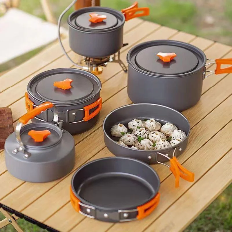 Portable Aluminum Camping Cookware Kit Lightweight Outdoor Cooking Set with Pots Pans for Hiking Picnic Travel Supplies ? - AliExpress 18 - Image 4