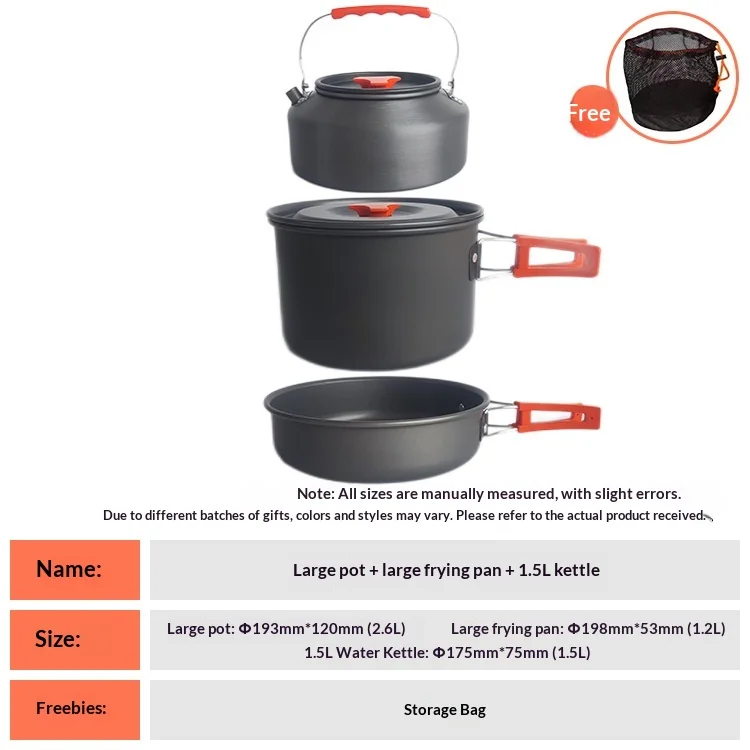 Portable Aluminum Camping Cookware Kit Lightweight Outdoor Cooking Set with Pots Pans for Hiking Picnic Travel Supplies ? - AliExpress 18 - Image 6