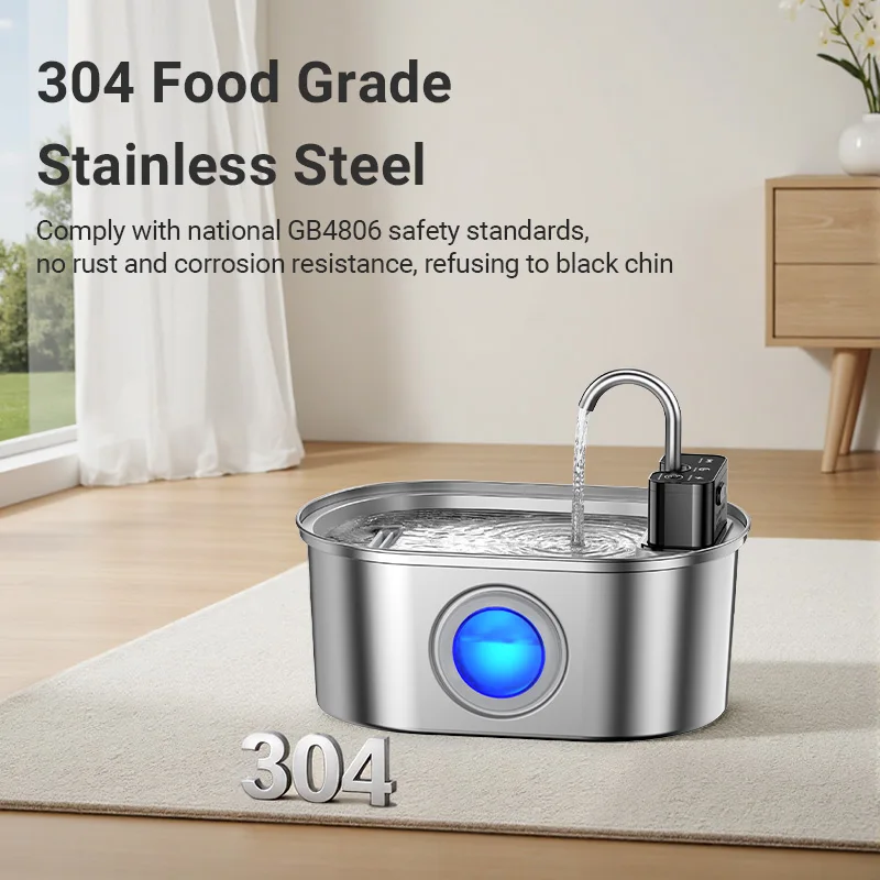 ?ROJECO 3.2L Stainless Steel Cat Water Fountain Wireless Sensor Smart Automatic Dog Water Dispenser Drinking Fountain 4000mAh - AliExpress 15 - Image 4