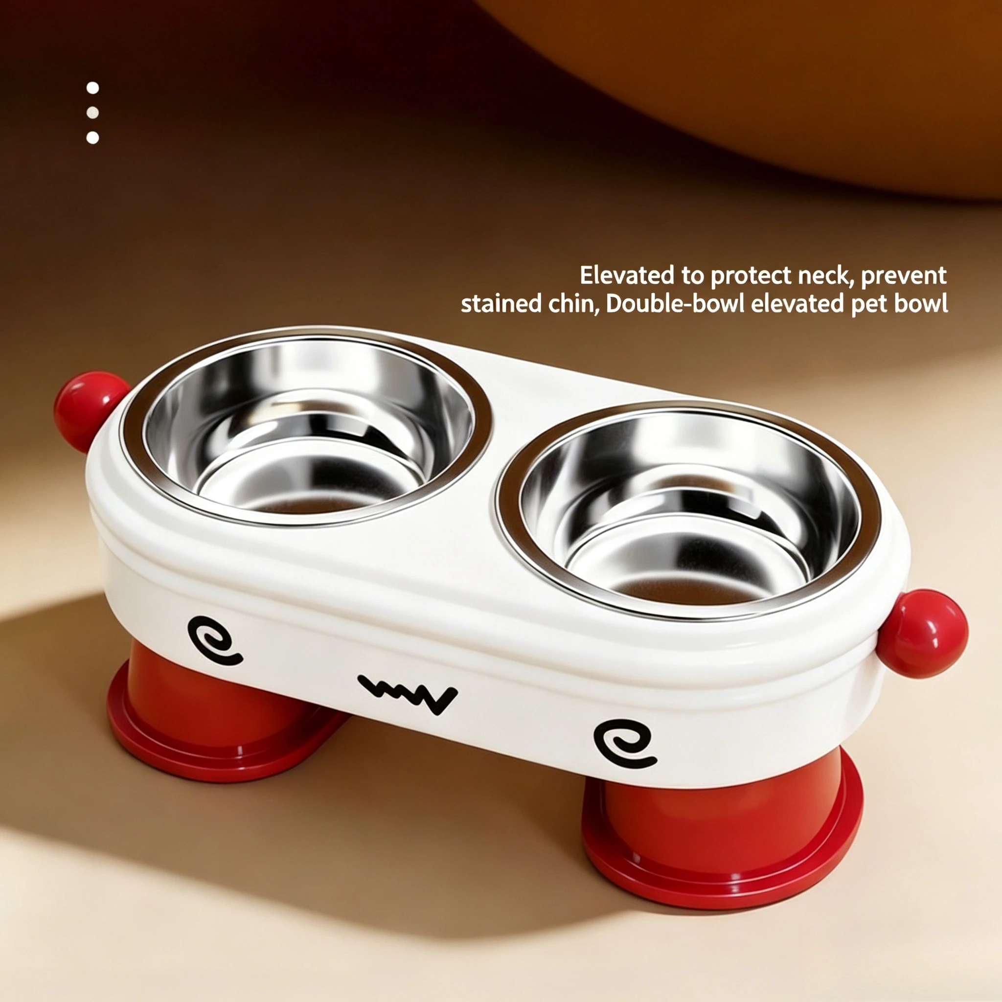 Raised Neck Care Dog Bowl, Anti-Tip Double Feeder, 2-in-1 Food Water Bowl, Portable Elevated Pet Dish for Daily Use - AliExpress 15 - Image 2