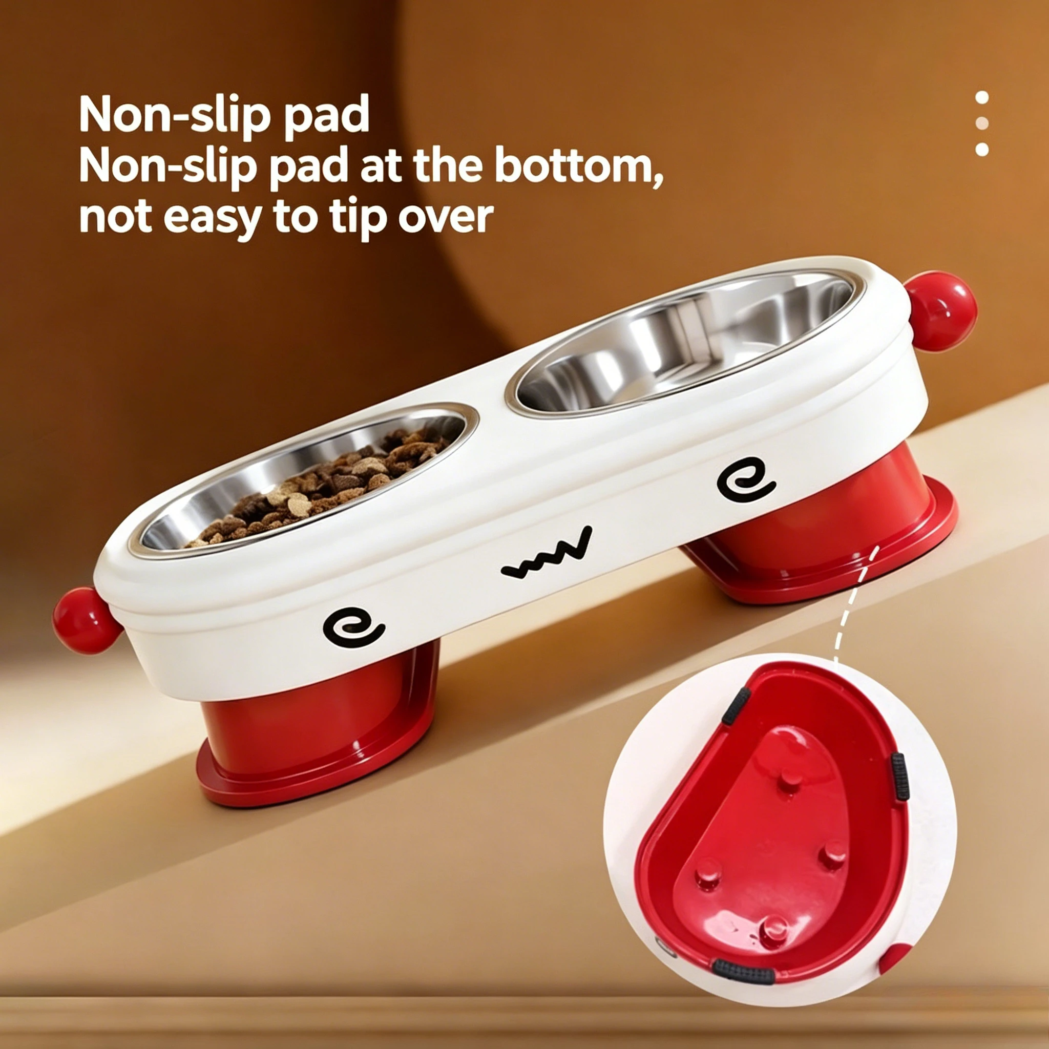 Raised Neck Care Dog Bowl, Anti-Tip Double Feeder, 2-in-1 Food Water Bowl, Portable Elevated Pet Dish for Daily Use - AliExpress 15 - Image 3