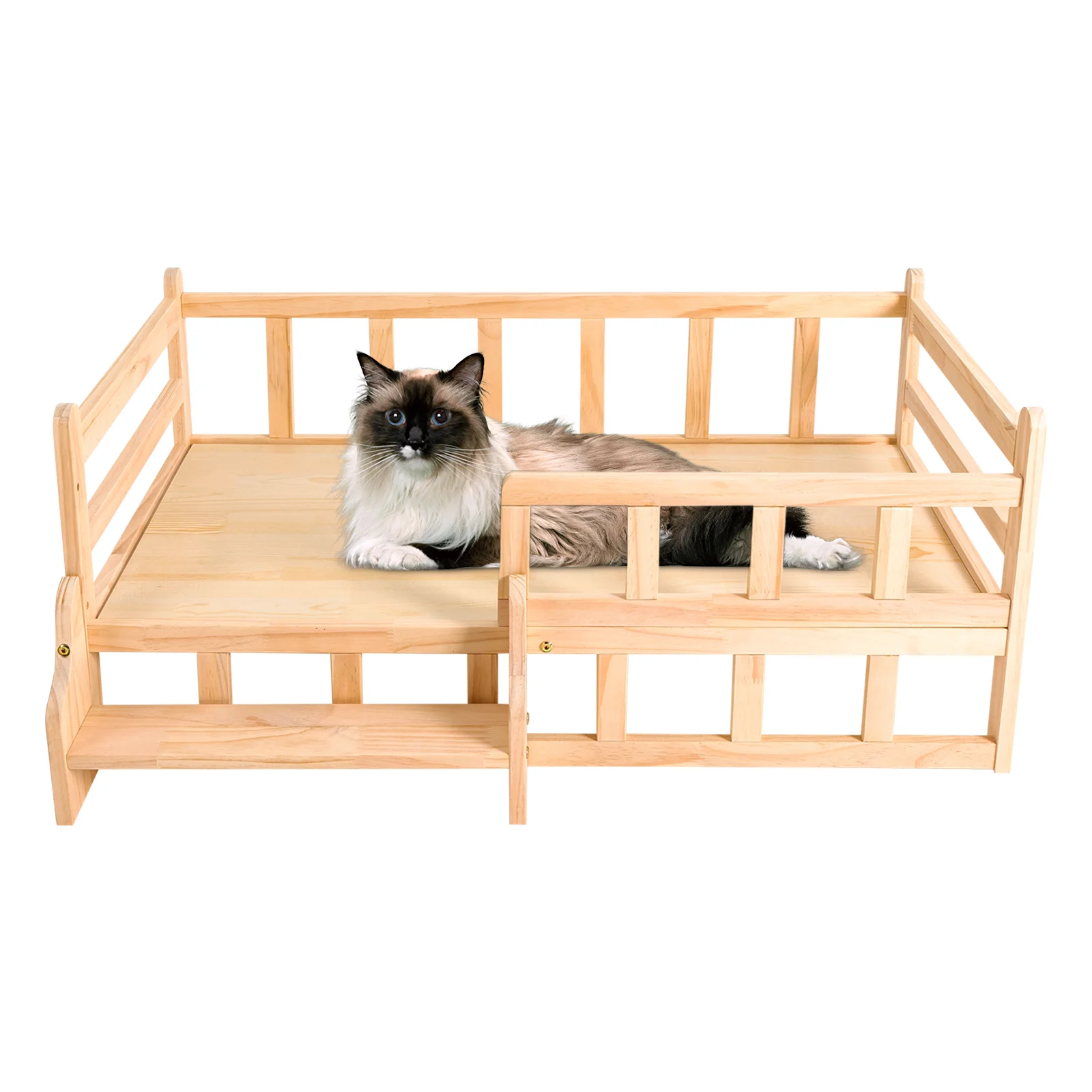 Solid Wood Pet Bed| 30kg Load 95x56cm Elevated Double-Tier Solid Wood Cat and Dog Bed|Dog Kennel Furniture - AliExpress 15 - Image 4