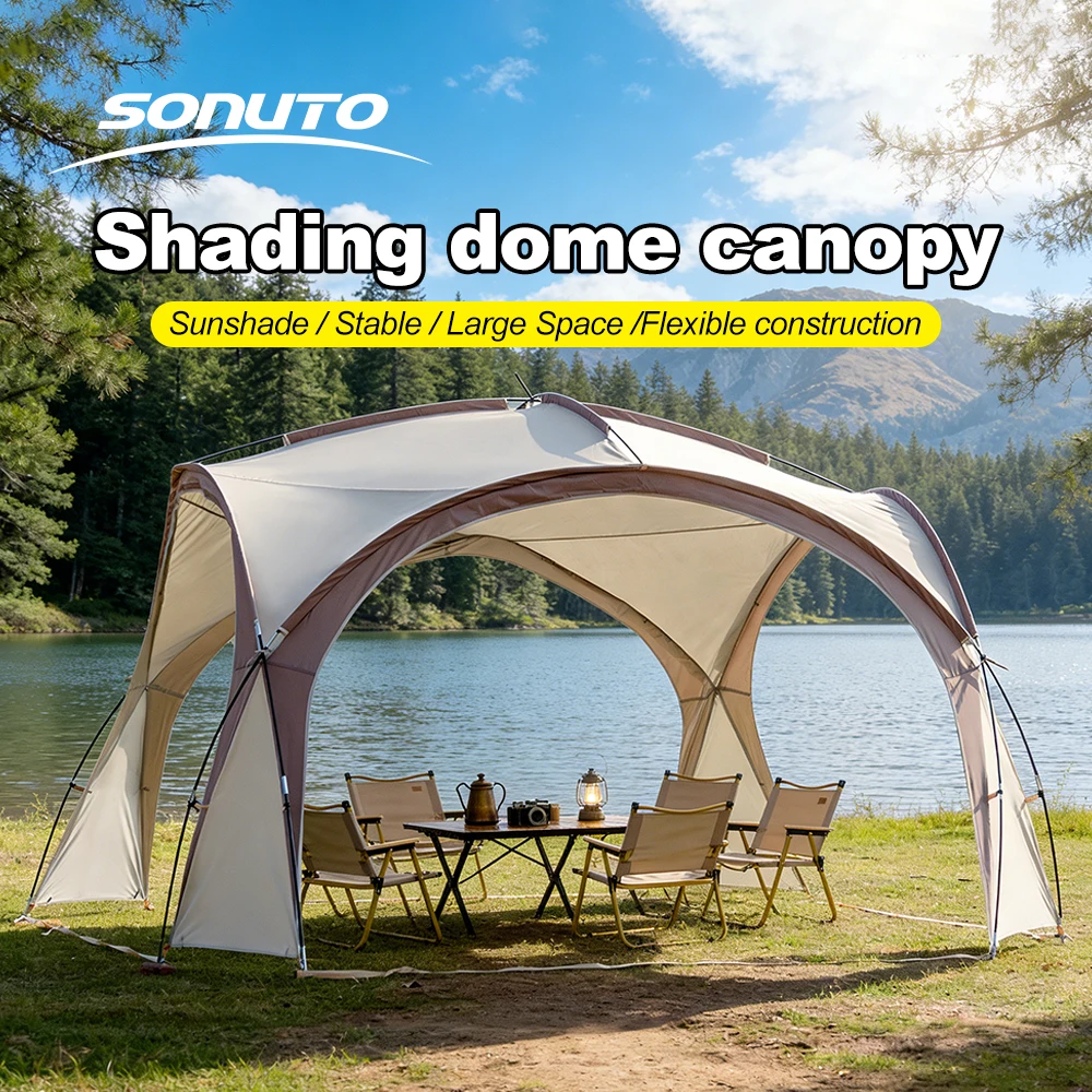Sonuto Extra Large Dome Canopy Tent Pop-up Camping Gazebo with Mosquito Net Waterproof Sun Protection Pavilion for Outdoor Party - AliExpress 18