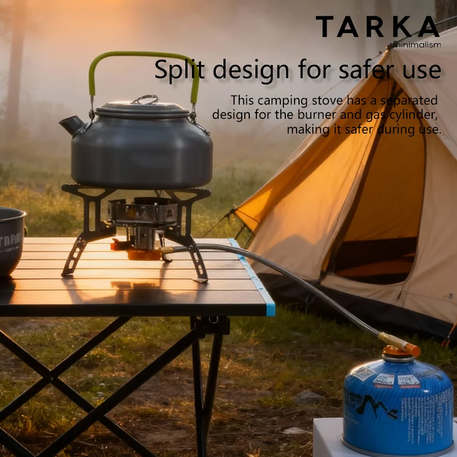 TARKA Folding Camping Gas Stove Burner, Outdoor Gas Burner Foldable Fire Furance, Campsite Picnic Wild Hiking Cookware Supplies - AliExpress 18 - Image 2