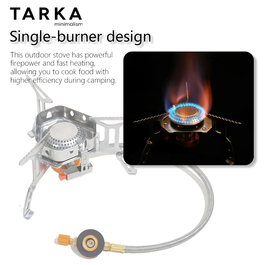 TARKA Folding Camping Gas Stove Burner, Outdoor Gas Burner Foldable Fire Furance, Campsite Picnic Wild Hiking Cookware Supplies - AliExpress 18 - Image 3