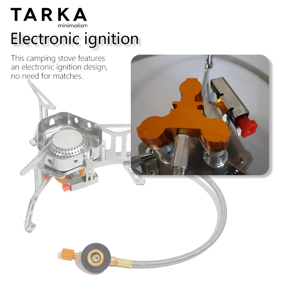 TARKA Folding Camping Gas Stove Burner, Outdoor Gas Burner Foldable Fire Furance, Campsite Picnic Wild Hiking Cookware Supplies - AliExpress 18 - Image 4