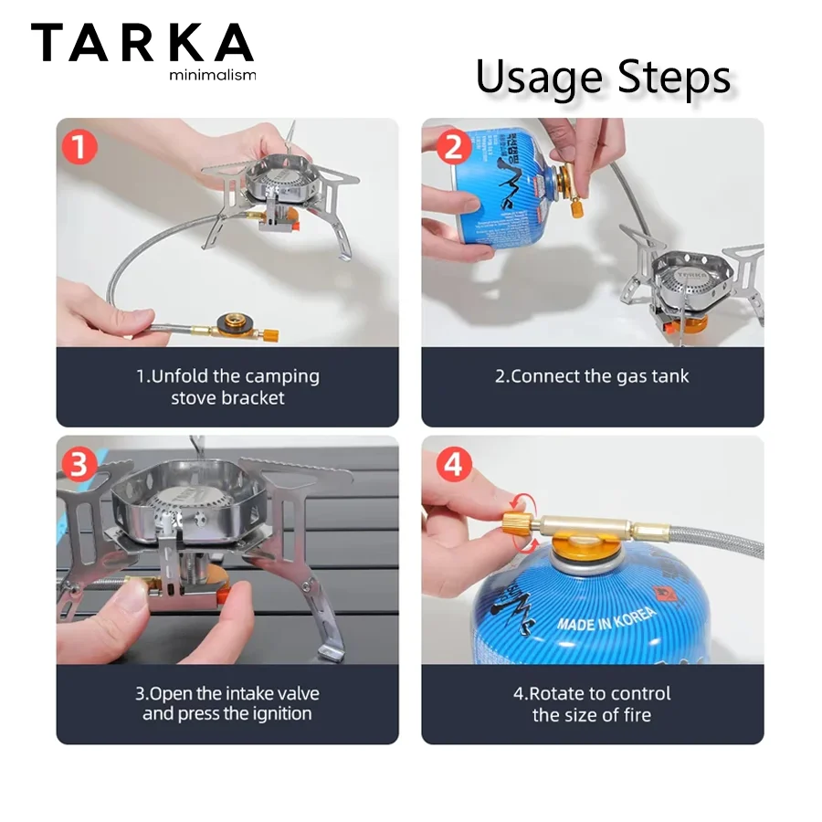 TARKA Folding Camping Gas Stove Burner, Outdoor Gas Burner Foldable Fire Furance, Campsite Picnic Wild Hiking Cookware Supplies - AliExpress 18 - Image 6