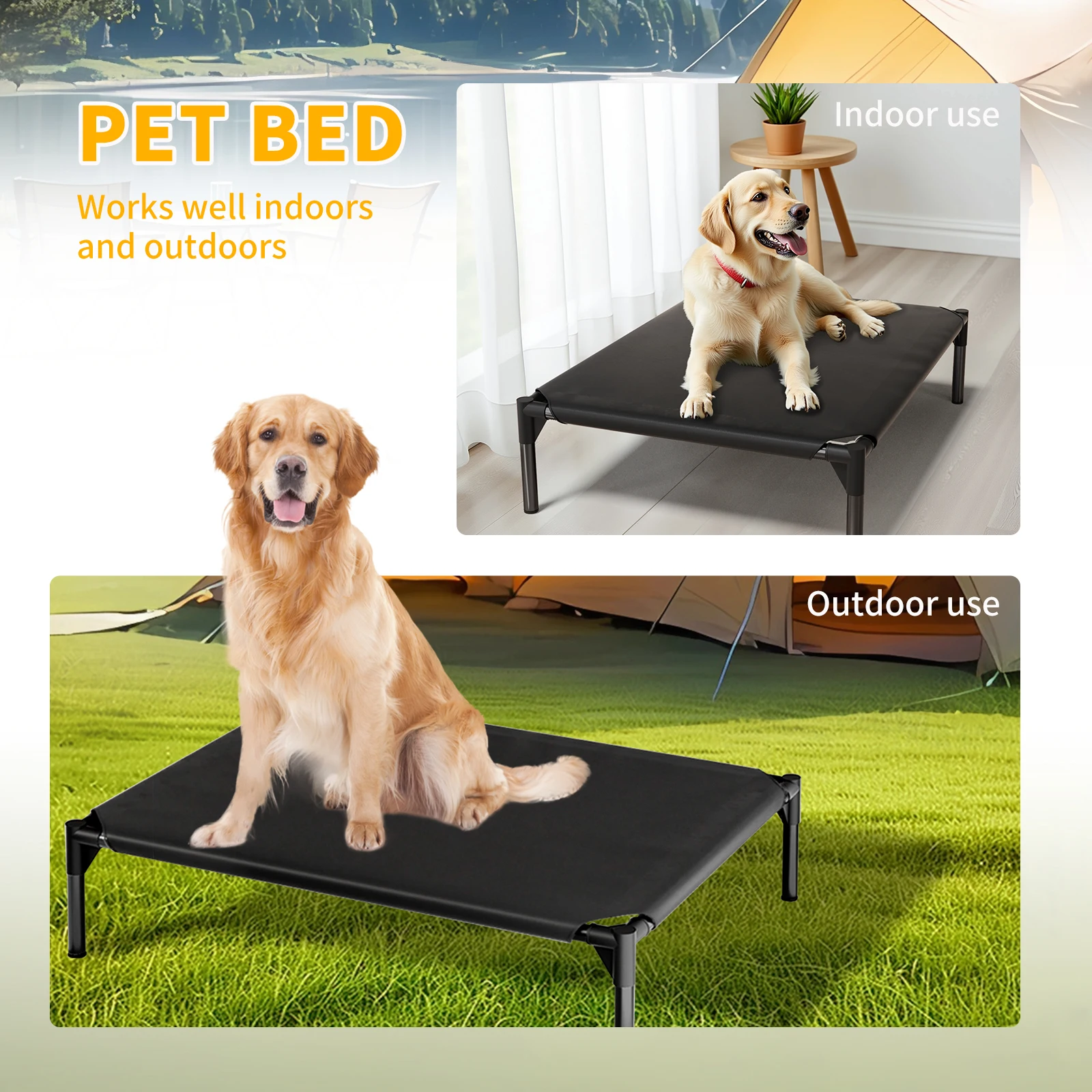 Waterproof Elevated Dog Cot Bed Cooling Raised Pet Bed Breathable Oxford Fabric Indoor Outdoor Use For All Dog Sizes - AliExpress 15 - Image 5