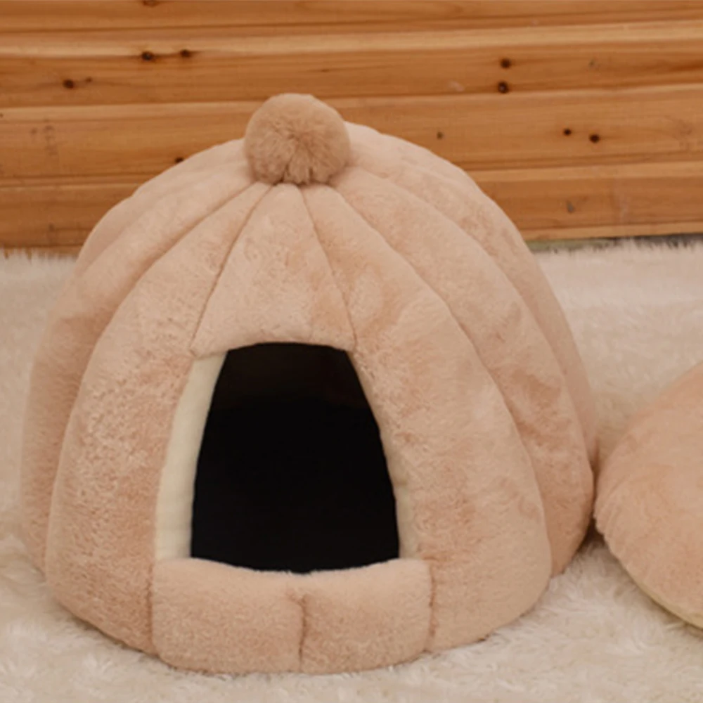 Wholesale Warm Detachable Plush Cat House Bed Indoor - AliExpress 15 - Image 3
