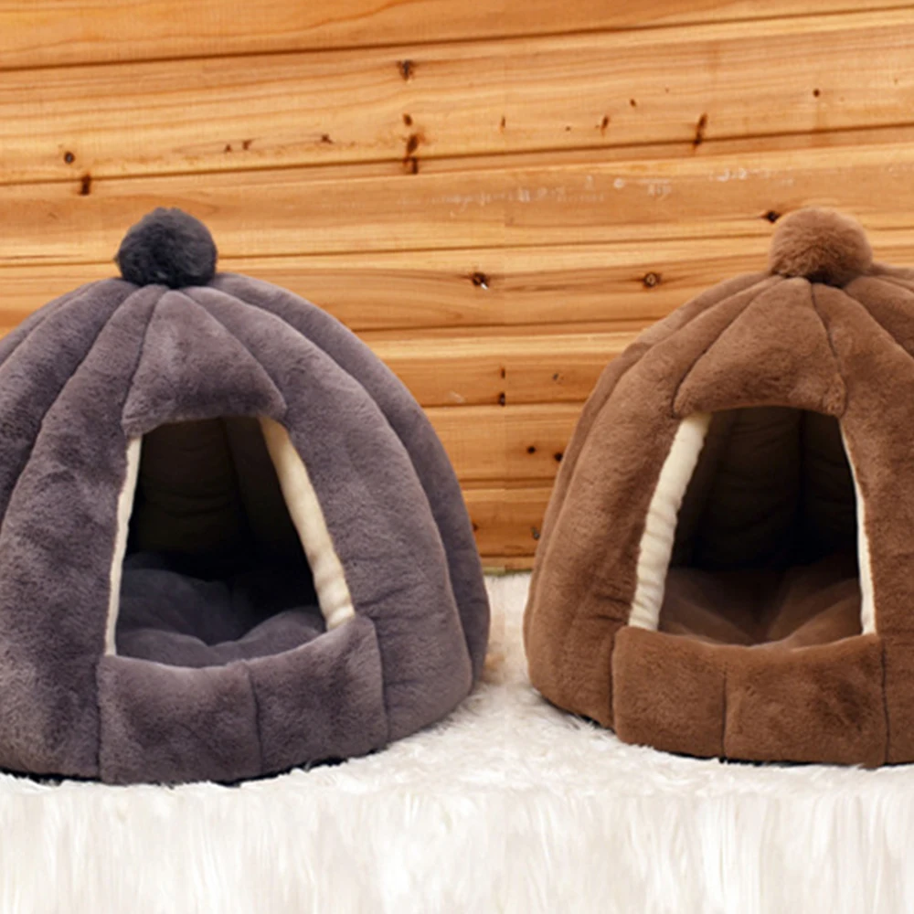 Wholesale Warm Detachable Plush Cat House Bed Indoor - AliExpress 15 - Image 5